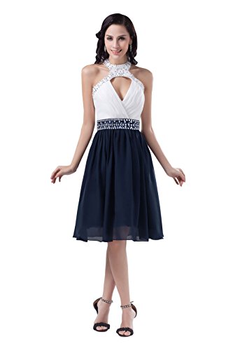 Graceful Women's Halter Knee Length Casual Prom Party Dresses Chiffon ... Graceful Women's Halter Knee Length Casual Prom Party Dresses Chiffon ...