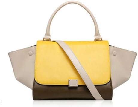 New Genuine Leather Top Handle Celine Style Satchel Handbag