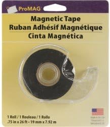 Bulk Buy: Magnum Magnetics Corp Adhesive Tape Magnetic Strip W/Dispenser-.75"x26' (3-Pack)