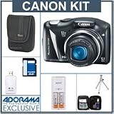 Canon PowerShot SX130 IS Digital Camera Kit - Black - with 8GB SD Memory Card, Camera Case, Table Top Tripod, Sony Cycle Energy Compact Charger with 2 - 2500 mAh Nickel Metal Hydride (NiMH) AA Rechargeable Batteries, USB 2.0 SD Card Reader, Professional Lens Cleaning Kit