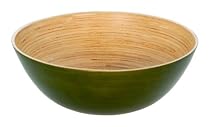 Simply Bamboo 12" Bamboo Bowl Matte Green