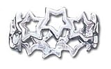 Solid Sterling Silver Stars Ring