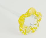 Yellow Glass and Wrought Iron Wall Mounted Hummingbird Feeder
