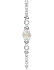 Swatch Womens Menthol Tone LK292G Silver Stainless Steel Swiss Quartz with Silver Dial