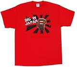 DOMO KUN NHK MASCOT BIG IN JAPAN Fine Woven Licensed Red Cotton Tee