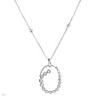 Necklace With Genuine Clean Diamonds Well Made in 14K White Gold Length 16in
