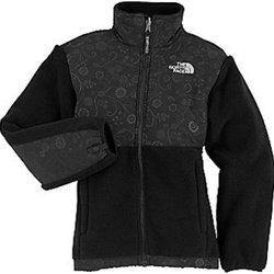North Face Denali Youth Girls Fleece Jacket Medium, Black PRINTED Girls