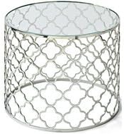Regina Andrew Brushed Nickel Glass Top Table