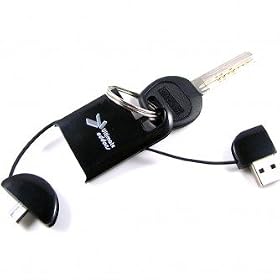 UltimateAddons USB Sync and Charge Data Keyring Cable for Samsung Galaxy S2 S II 2 i9100