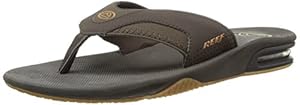 Reef Men's Fanning Sandal, Brown/Gum, 7 M US