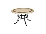 Windham Castings Mosaic Cast Aluminum 48 Round Stone Patio Dining Table