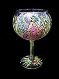 Butterfly Meadow Design - Hand Painted - Goblet - 12.5 oz.