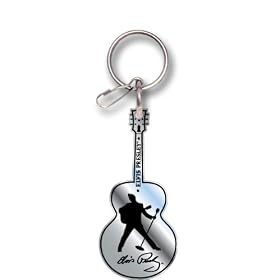 Elvis Silhouette Enamel Key Chain