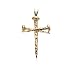 Nail Cross Pendant, 14 Karat Gold