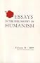 Essays in the Philosophy of Humanism