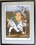 Sandy Koufax lithograph unsigned Los Angeles Dodgers matted & framed 23x29