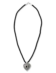 Garnet heart locket necklace, Secret Love - Heart Shaped Sterling Silver and Garnet Locket Necklace