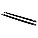 Wade 72-01151 Black Ribbed Finish Truck Bed Rail Caps with Stake Holes - 2 Piece