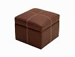 Dorel Home Products Delaney Small Square Ottoman, Coffee Brown