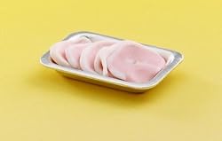 Sliced Ham in a Butchers Tray - Dollhouse Miniature