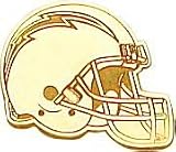 14K Gold NFL San Diego Chargers Football Helmet Tie Tac