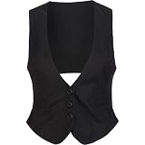 FULL TILT Open Back Womens Vest - Black