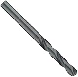 Chicago Latrobe 190 High-Speed Steel Reduced Shank Drill Bit, Black Oxide Finish, Round Shank, 118 Degree Conventional Point, 1-11/64" Size