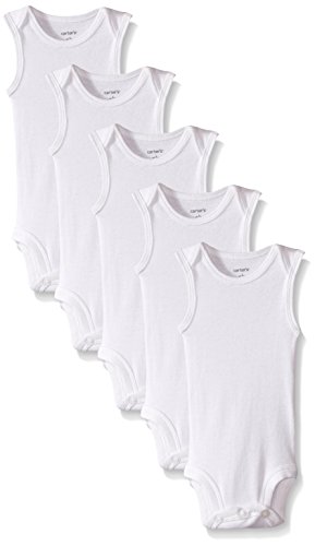 Carters White Sleeveless Bodysuit Onesies