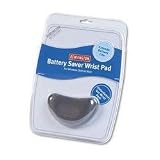 Battery Saver Mouse Pad with Gel Filled Wrist Rest, Relfective Silver Metallic (KMW12012)