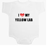 I Love My Yellow Lab Baby Ultrasoft Onesie