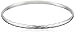 Amazon Collection Sterling Silver Diamond Cut Rhodium-Plated Slip-On Bangle