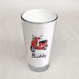 Pint Glass, Genuine Buddy Scooter Image