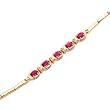 14K Yellow Gold Ruby and Diamond Bracelet