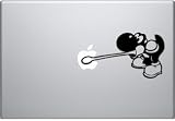 Dark Yoshi Lick Logo Vinyl Decal Skin for Apple Macbook Pro Air Laptop Computer