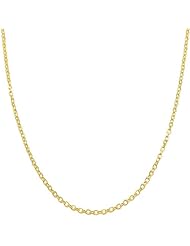 14 Karat Yellow Gold 1.8-mm Diamond-cut Cable Chain (18 Inch)