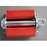 BICYCLE STYLE KICK START PEDAL CHROME RED FOR HARLEY KICKARMS BY CUSTOM CHROME by SAMPOWERSPORTS1