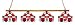 Wisconsin University, Madison NCAA Stained Glass 4-Light Executive Game Table Light - 480XGL-WISCMAD-1/2