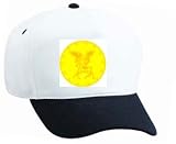 White Cap with gold, coin, emblem, ancient