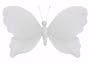 10" Medium White Jewel Butterfly Decorations - butterflies hanging nylon nursery bedroom girls room ceiling wall decor, wedding birthday party baby bridal shower