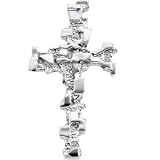 Platinum Cross Pendant - 38.0X22.0mm