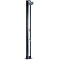 Solardusche mit Wasserhahn - Gartendusche - Pooldusche 35 Liter Silber/Schwarz
