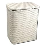 Wicker Hamper with Interior Bag White