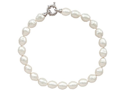Joia de Majorca 14x16 mm White Baroque South Sea Pearl Necklace 18 Inch