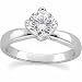 Round Cut Diamond Engagement Ring (1.24 Ct K-VS1) White Gold