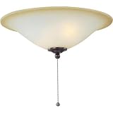 Maxim FKT1012WSOI 3-Light Ceiling Fan Light Kit Oil Rubbed Bronze Wilshire Glass