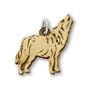 Wood Wolf Charm Basswood 1 Inch x 1 Inch