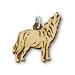 Wood Wolf Charm Basswood 1 Inch x 1 Inch