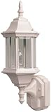 Heath Zenith SL-4194-WH Die Cast Aluminum Motion Activated 6-Sided Hex Style Lantern, White