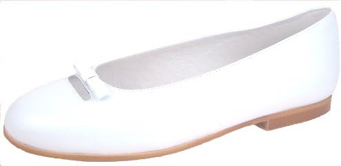 DE OSU Girls White Pearlized Leather Dress Shoes Euro 35 US 4 (Big Kids)