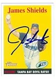 James Shields autographed Baseball Card (Tampa Bay Devil Rays) various years and brands available